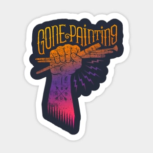 Gone Painting Sticker